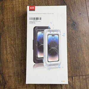 B39 Waterproof Shower Phone Holder Touch Screen Universal Rotatable White